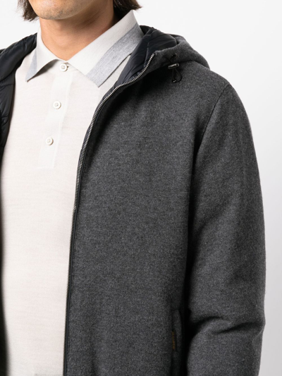 Shop Moorer Wool Bomber Jacket In Grau