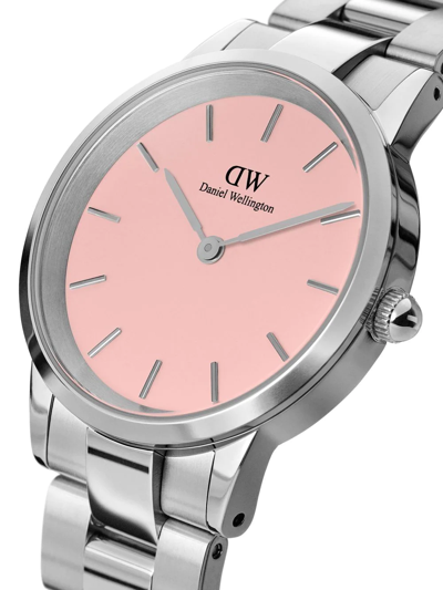 Shop Daniel Wellington Iconic Link Blush 28mm In Rosa