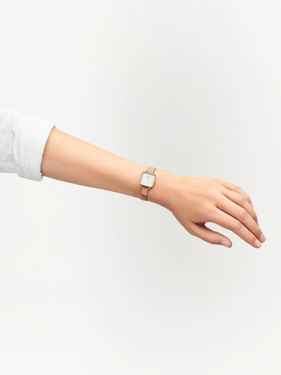 Daniel Wellington Women's Quadro Studio 23k Rose Gold Pvd Plated Stainless Steel Watch 22 X 22mm In Weiss
