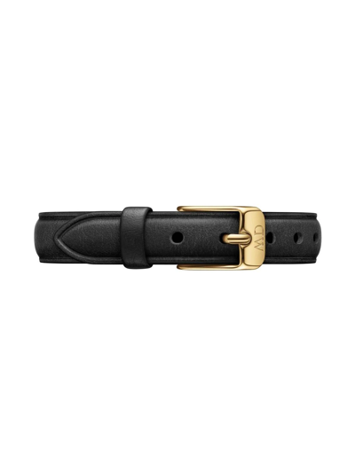 Daniel Wellington Women's Quadro Sheffield Black Leather Watch 20 X 26mm In Schwarz