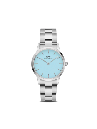 Shop Daniel Wellington Iconic Link Capri 28mm In Blau