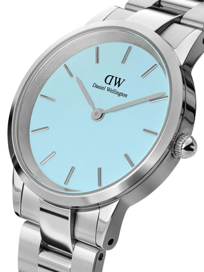 Shop Daniel Wellington Iconic Link Capri 28mm In Blau