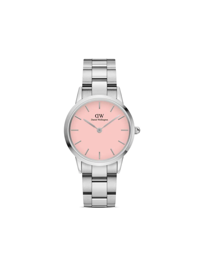 Shop Daniel Wellington Iconic Link Blush 28mm In Rosa