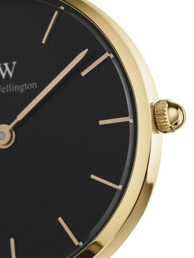 Daniel Wellington Petite St. Mawes Rose Goldtone Stainless Steel Leather-strap Watch In Schwarz