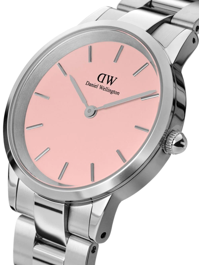 Shop Daniel Wellington Iconic Link Blush 28mm In Rosa