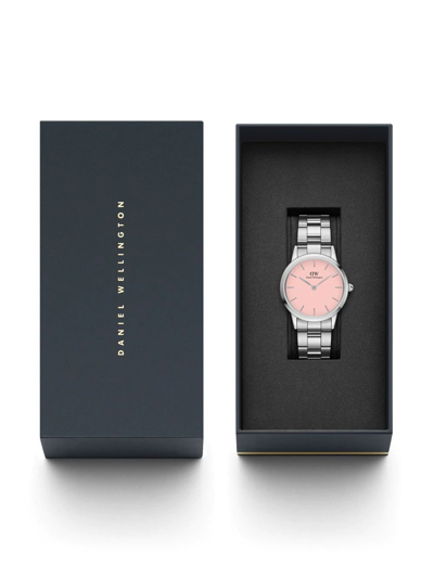 Shop Daniel Wellington Iconic Link Blush 28mm In Rosa