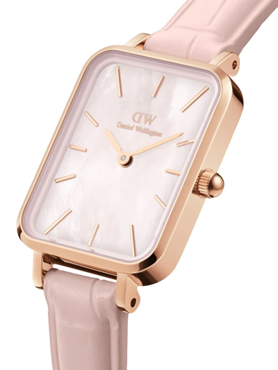 Daniel Wellington Quadro Rouge Watch, 20mm X 26mm In Rosa