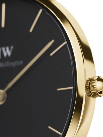 Daniel Wellington Petite Sheffield Leather Ladies Watch In Schwarz