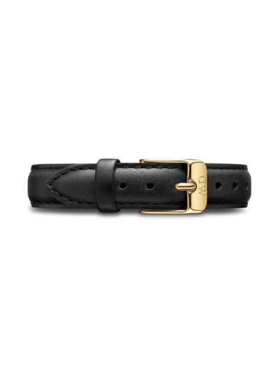 Daniel Wellington Petite Sheffield Leather Ladies Watch In Schwarz
