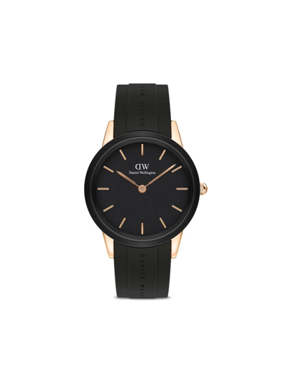 Daniel Wellington Men's Iconic Motion Rose Gold & Rubber Strap Watch/40mm In Schwarz