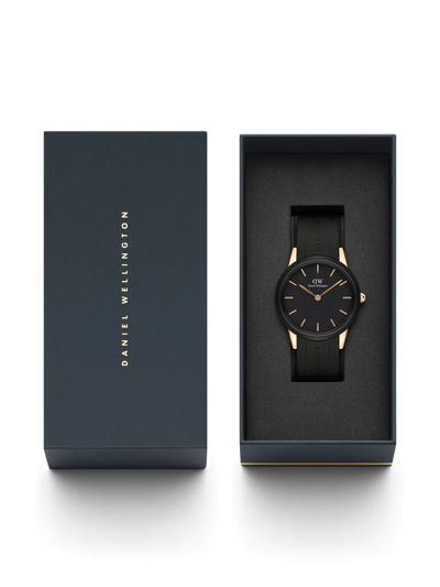 Daniel Wellington Men's Iconic Motion Rose Gold & Rubber Strap Watch/40mm In Schwarz