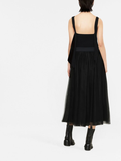 Shop Fabiana Filippi High-waisted Tulle Skirt In Schwarz