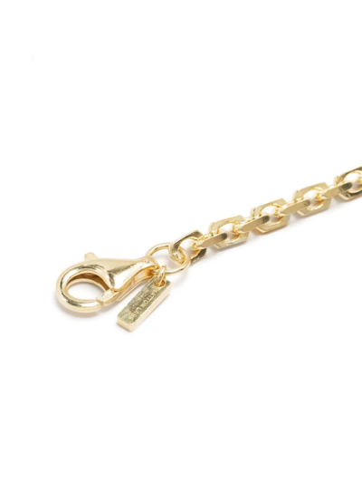 Shop Hatton Labs Engraved-logo Sterling Silver Bracelet In Gold