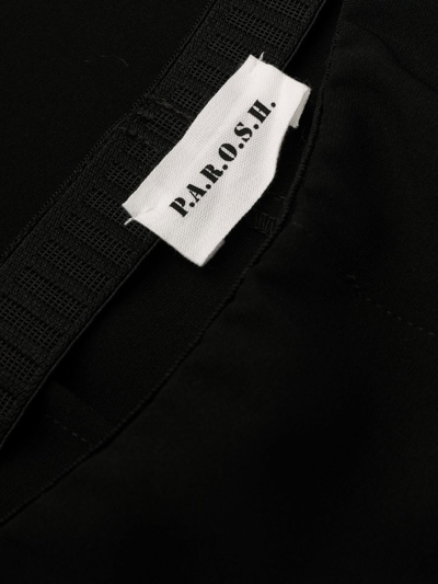 P.a.r.o.s.h Cropped Elasticated Leggings In Schwarz