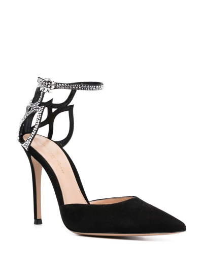 Gianvito Rossi Crystal-embellished 115mm Heeled Pumps In Black