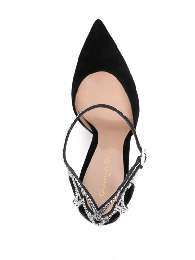 Gianvito Rossi Crystal-embellished 115mm Heeled Pumps In Black