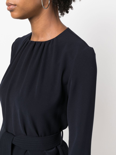 P.a.r.o.s.h Gathered Tie-waist Blouse In Blau