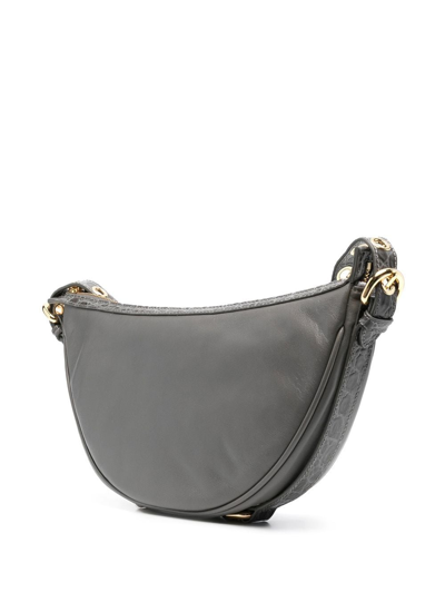 By Far Zip-up Curved Shoulder Bag In Grau
