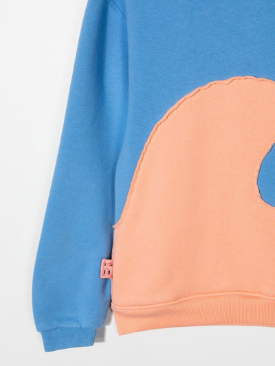 Erl Teen Wave Applique-detail Hoodie In Blue