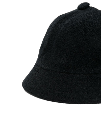 Shop Palm Angels Logo-print Bucket Hat In Schwarz