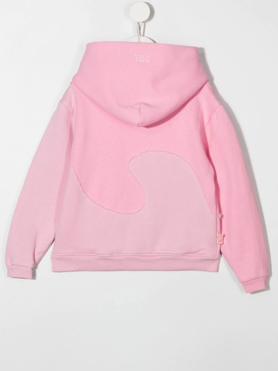 Shop Erl Panelled Rib-trimmed Hoodie In Pink
