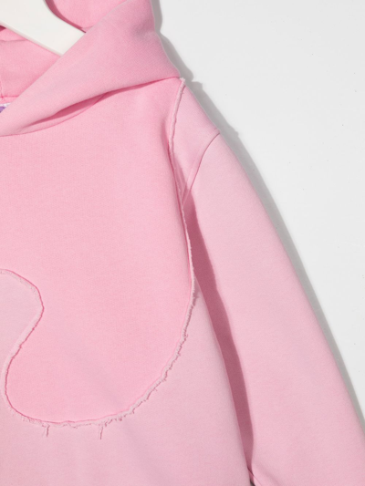 Shop Erl Panelled Rib-trimmed Hoodie In Pink