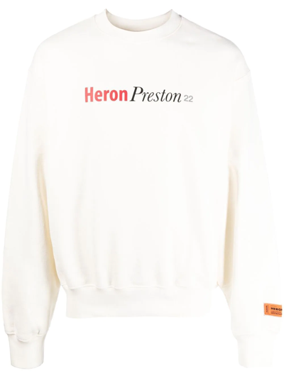 Shop Heron Preston Graphic-print Sweatshirt In Weiss