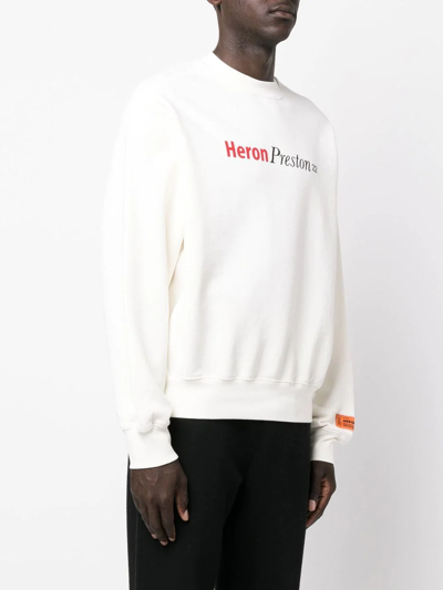 Heron Preston Multicensored Sweatshirt In Jersey With Contrast Print On  Front And Back And Logo Patch On The Sleeve in White for Men