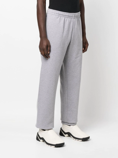 Jacquemus Logo-print Organic Cotton Track Pants In Grau
