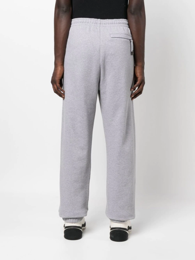 Jacquemus Logo-print Organic Cotton Track Pants In Grau