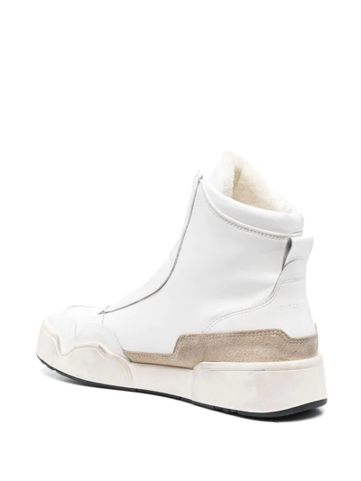Shop Isabel Marant Elasticated-strap High-top Sneakers In Weiss