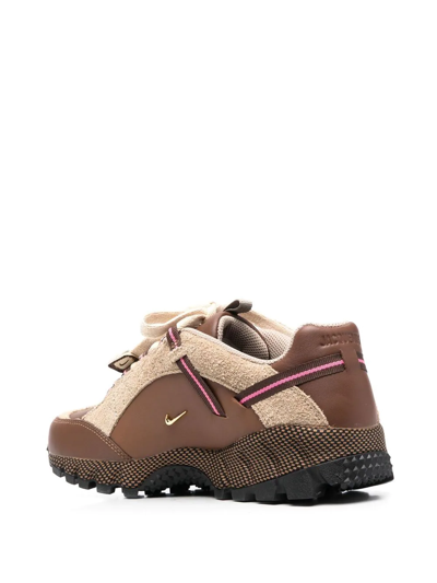 Shop Nike Air Humara X Jacquemus Ale Brown And Gold Sneakers In Nude