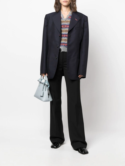Maison Margiela Single-breasted Tailored Blazer In Blau