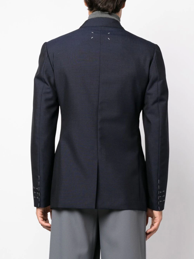 Shop Maison Margiela Single-breasted Tailored Blazer In Blau