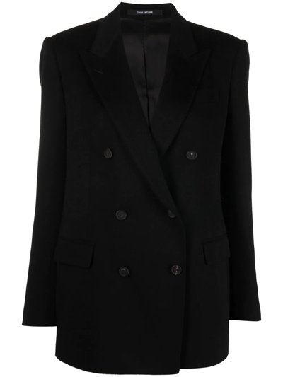 Tagliatore Jasmine Double-breasted Blazer In Schwarz