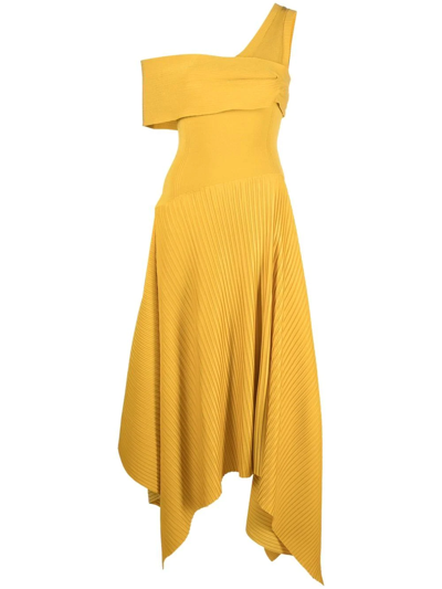 Shop Az Factory Sundance Asymmetric Maxi Dress In Gelb