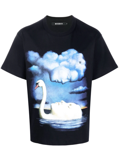 Shop Misbhv Graphic-print Short-sleeve T-shirt In Schwarz
