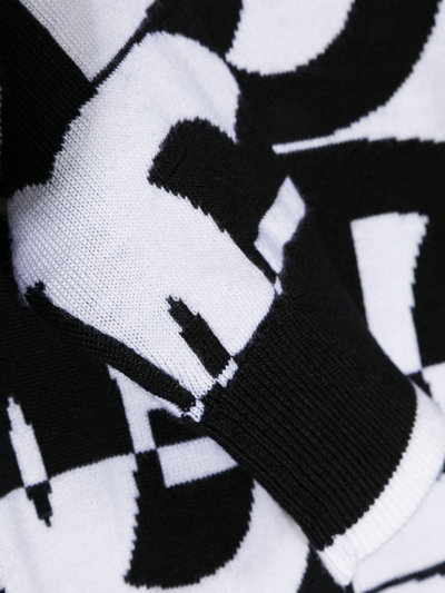 Dolce & Gabbana Intarsia-knit Logo Jumper In Schwarz