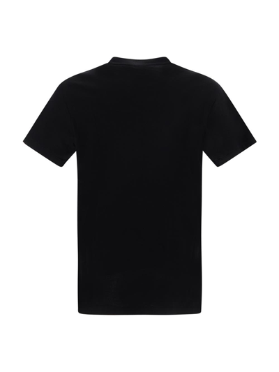 Shop Versace Logo T-shirt In Black