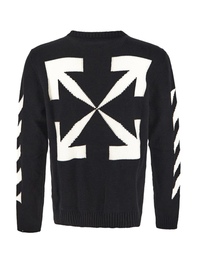 Shop Off-white Diagram Arrow Knit Sweater In Black