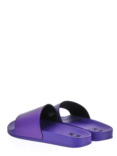 Shop Off-white Violet Slides In Purple