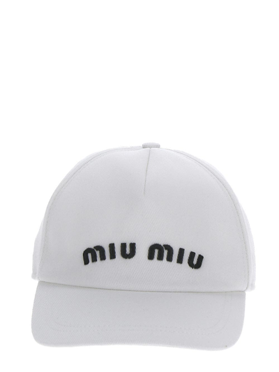 Shop Miu Miu White Baseball Cap