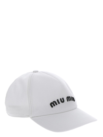 Shop Miu Miu White Baseball Cap