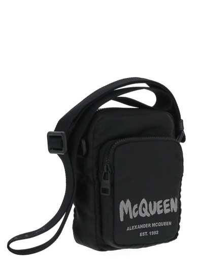 Shop Alexander Mcqueen Mini Messenger Bag In Black