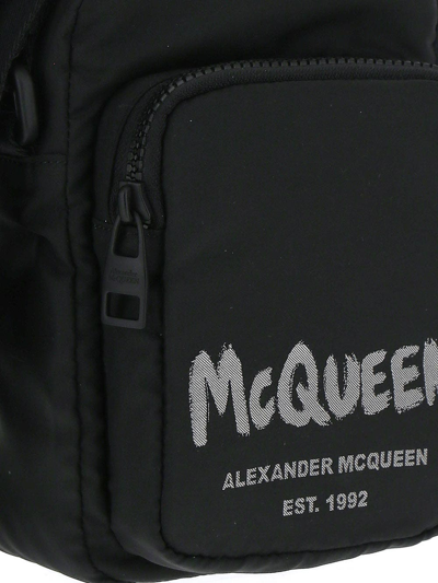 Shop Alexander Mcqueen Mini Messenger Bag In Black