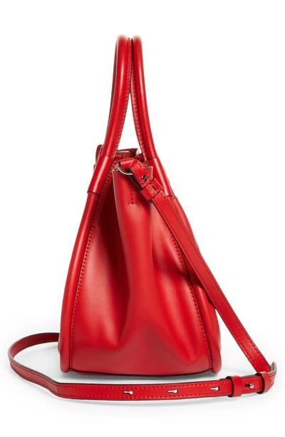 Shop Proenza Schouler Small Ruched Leather Crossbody Tote In Scarlet