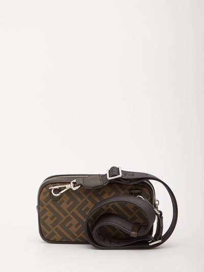 Shop Fendi Small Camera Case Bag In Brown
