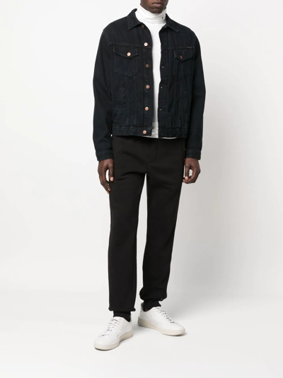 Versace Jeans Couture Logo-tape Cotton Track-pants In Black