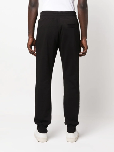 Versace Jeans Couture Logo-tape Cotton Track-pants In Black