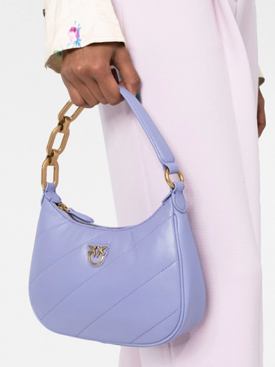 Pinko Love Moon Quilted Tote Bag In Violett
